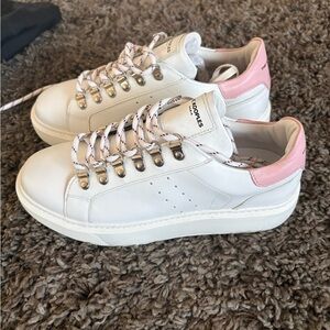 The Kooples White and Pink Sneakers